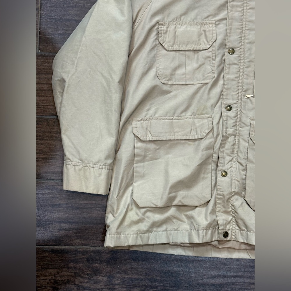 Beige Mountain Trails Plaid Lined Parka Jacket L - Picture 4 of 16